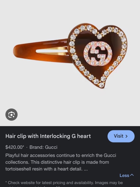 Authentic Gucci Hair Clip - New with tags and box
